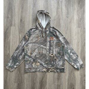 Rare Vintage Y2K Realtree Hoodie Outdoor Streetwear Hype Nature Camouflage Large